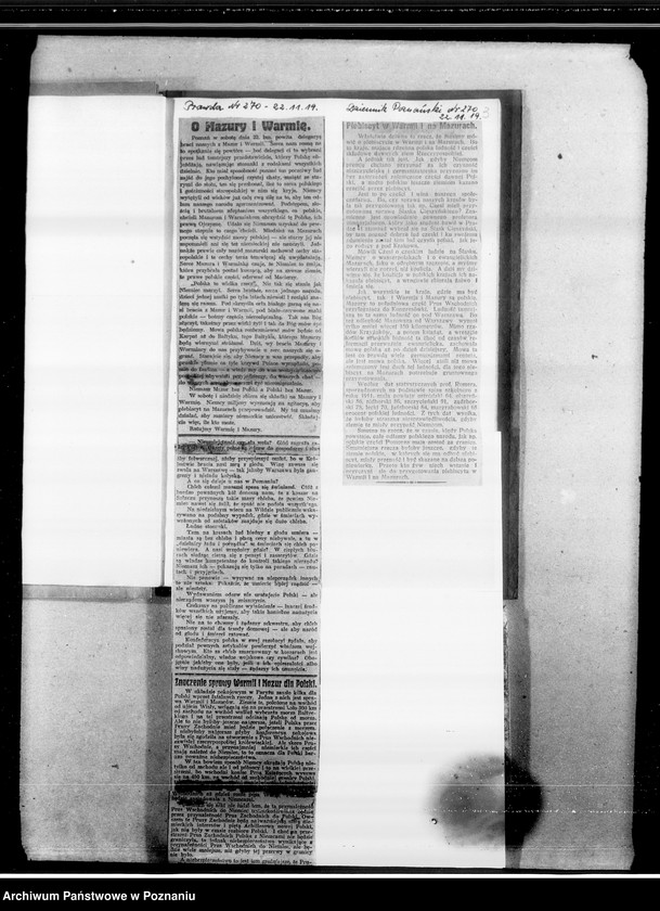 Obraz 7 z jednostki "Plebiscyt na Warmii i Mazurach [wycinki prasowe]"