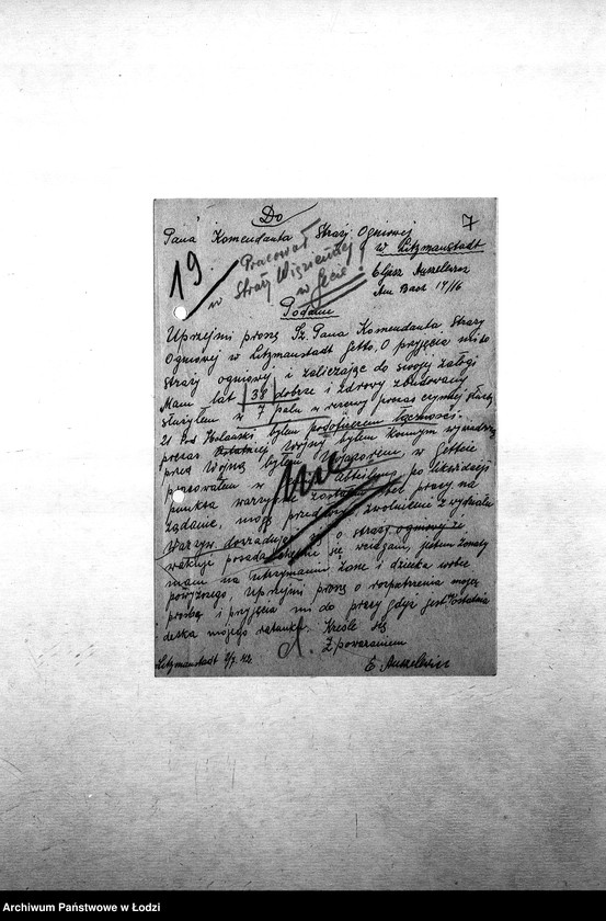 Obraz 9 z jednostki "[Podania o przyjęcie do Straży Pożarnej]"