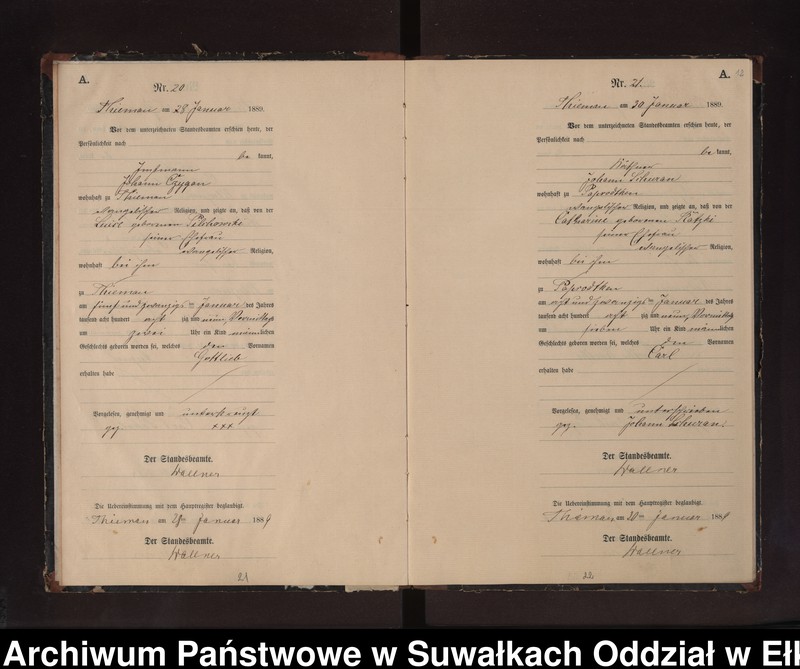 image.from.unit.number "Geburts-Neben-Register des Preussischen Standes-Amtes Rydzewen Kreis Loetzen"