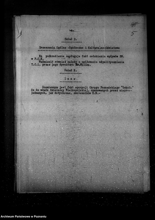 Obraz 9 z jednostki "Sprawozdanie kwartalne z życia polskich legalnych stowarzyszeń i związków za okres od 1 stycznia 1935 r. do 30 września 1935 r."