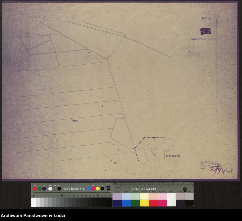 Obraz 1 z jednostki "Plan m. Łodzi 1:2000, odbitka. Sekcja NW121"