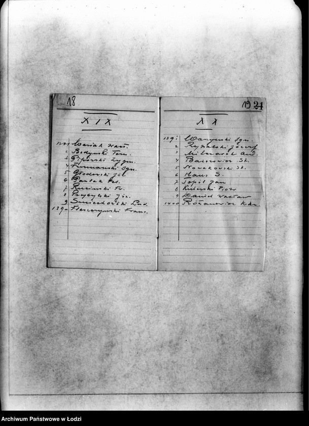 Obraz 13 z jednostki "[Lista członków rezerwy Milicji Obywatelskiej w Łodzi]"