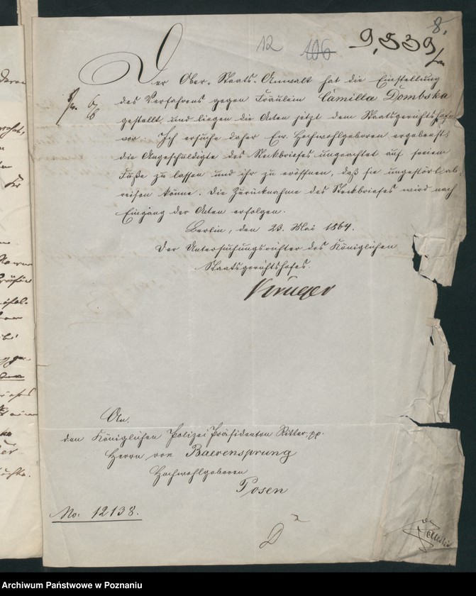 Obraz 17 z jednostki "A. betr. Fräulein Kamilla Dąbska"