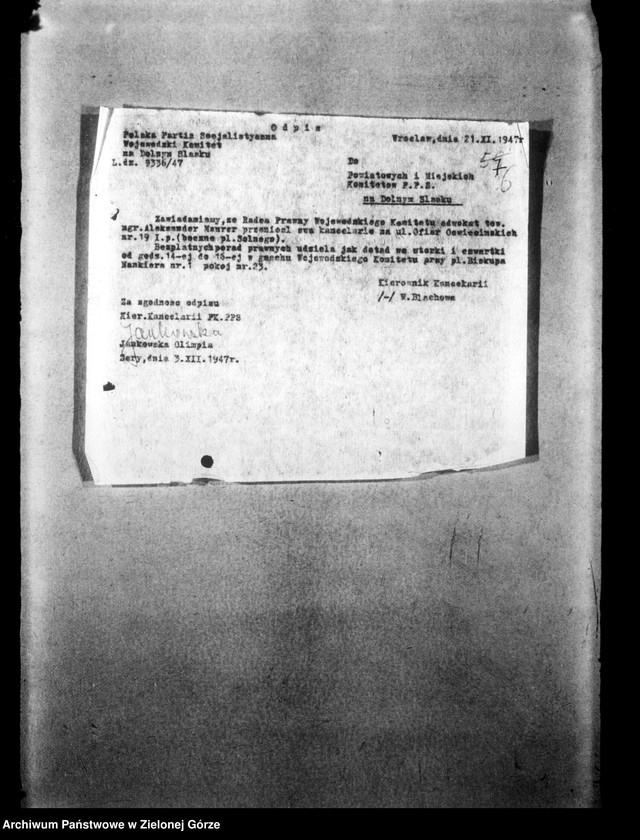 Obraz 11 z jednostki "Okólniki i pisma Centralnego Komitetu Wykonawczego i Wojewódzkiego Komitetu PPS"