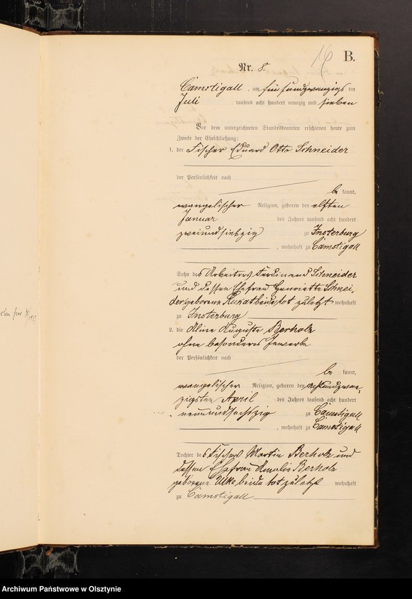 image.from.unit.number "Heiraths-Haupt-Register Nr 1 - 22"