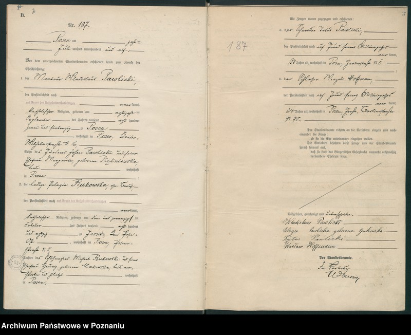 Obraz 4 z jednostki "Księga miejscowa małżeństw tom II [Rejestr główny małżeństw]"