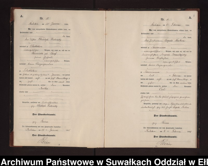 image.from.unit.number "Geburts-Neben-Register des Preussischen Standes-Amtes Stasswinnen Kreis Loetzen"