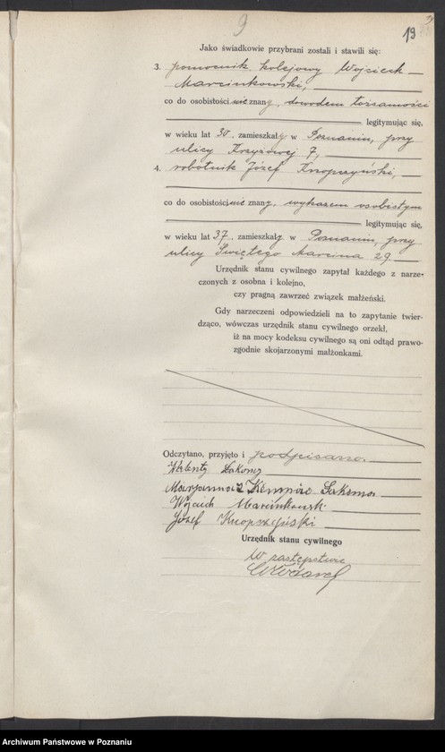 Obraz 20 z jednostki "Księga miejscowa małżeństw tom I [Rejestr główny małżeństw]"