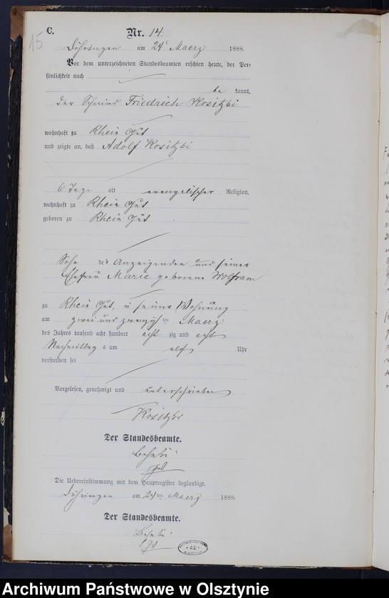 image.from.unit.number "Sterbe-Neben-Register Nr 1 - 42"