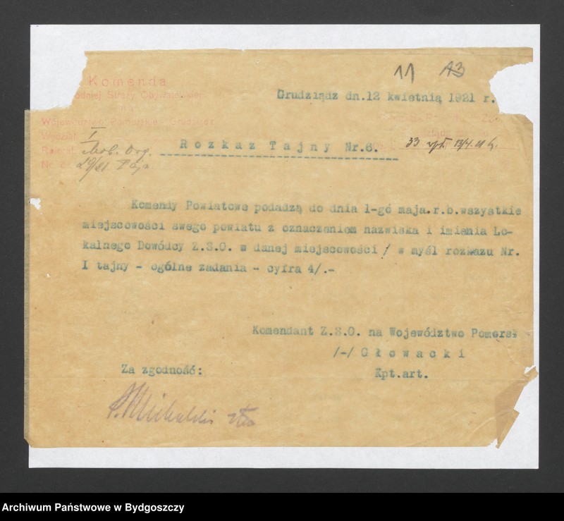 image.from.unit.number "Rozkazy tajne Komendy Głównej Zachodniej Straży Obywatelskiej w Poznaniu"