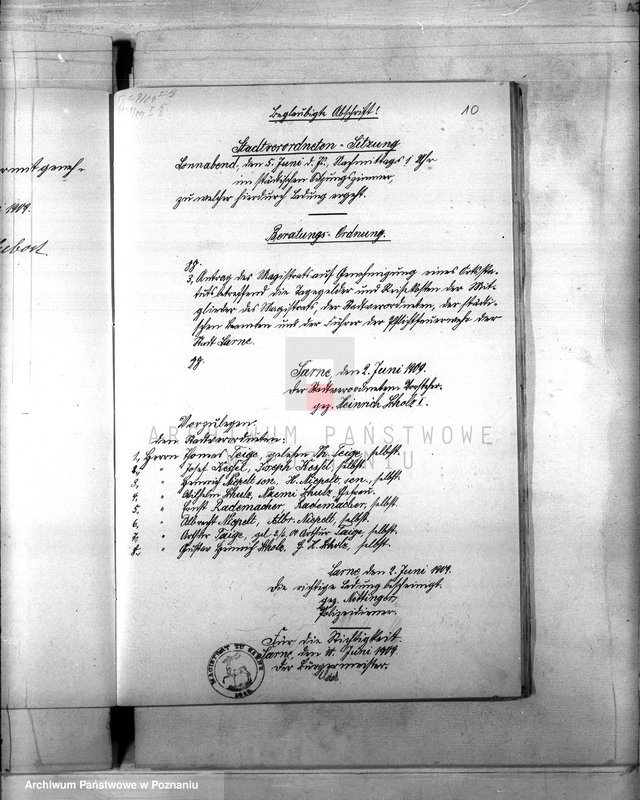 Obraz 14 z jednostki "Die Austellung und Versongung der Kommunalbeamten der Stadt Sarne"