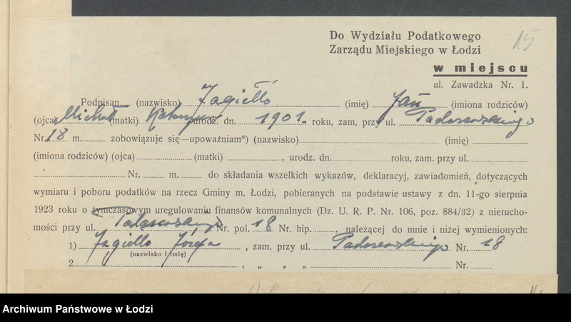 image.from.unit.number "Księga inwentarzowa nieruchomości m. Łodzi ul. Skargi"