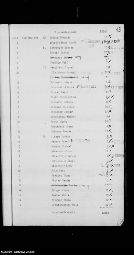 Obraz 17 z jednostki "Rejestr poborczy"