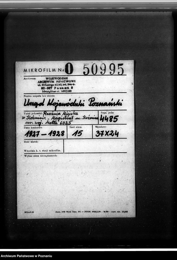 Obraz 2 z jednostki "Rzeźnia Miejska w Koźminie - Magistrat m. Koźmina nr woj. kotła 6025"