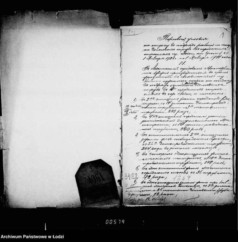 Obraz 5 z jednostki "Ob očistke dymovych trub v grodskich stroenijach na vremja s 1 janvarja 1908 g. po 1 janvarja 1911 goda"