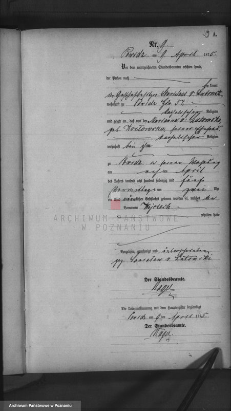 image.from.team "Urząd Stanu Cywilnego Powidz - obwód miejski (pow. gnieźnieński)"