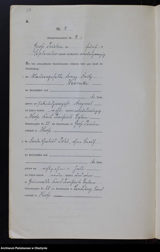 image.from.unit.number "Heiraths-Neben-Register Nr 1 - 14 [ Księga małżeństw - wtóropis ]"