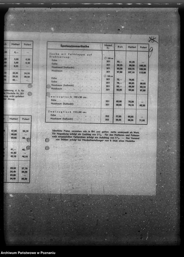 Obraz 13 z jednostki "Stuhl- und Tischfabrik "Tabaka" - Schwaningen (Swarzędz), przekroczenia cen"