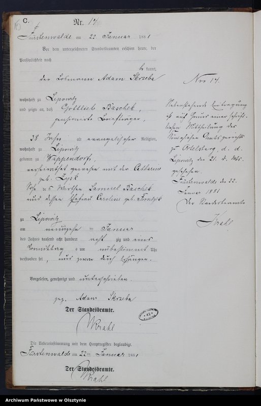 image.from.unit.number "Sterbe-Neben-Register Nr 1 - 150"