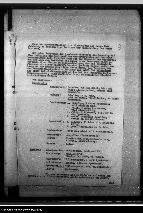 Obraz 13 z jednostki "Besetzung der Stellen in den Sparkassen"