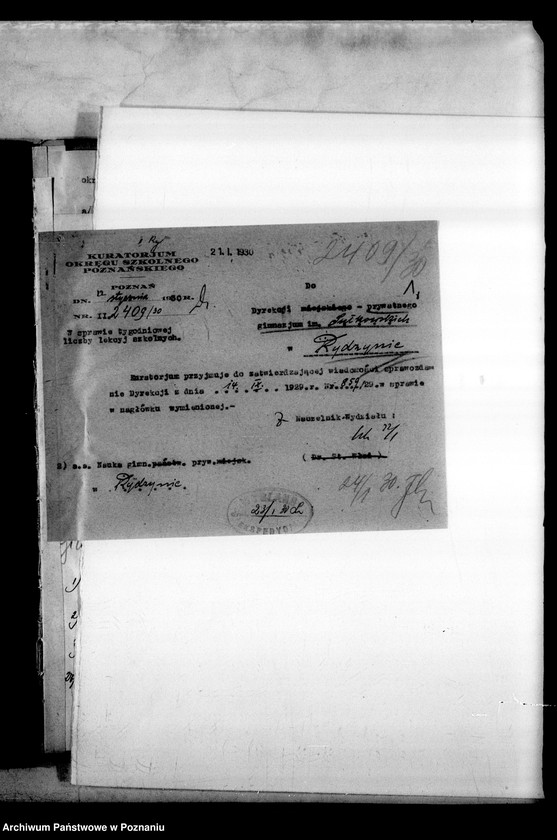 Obraz 5 z jednostki "Prywatne Gimnazjum imienia Sułkowskich- Rydzyna"