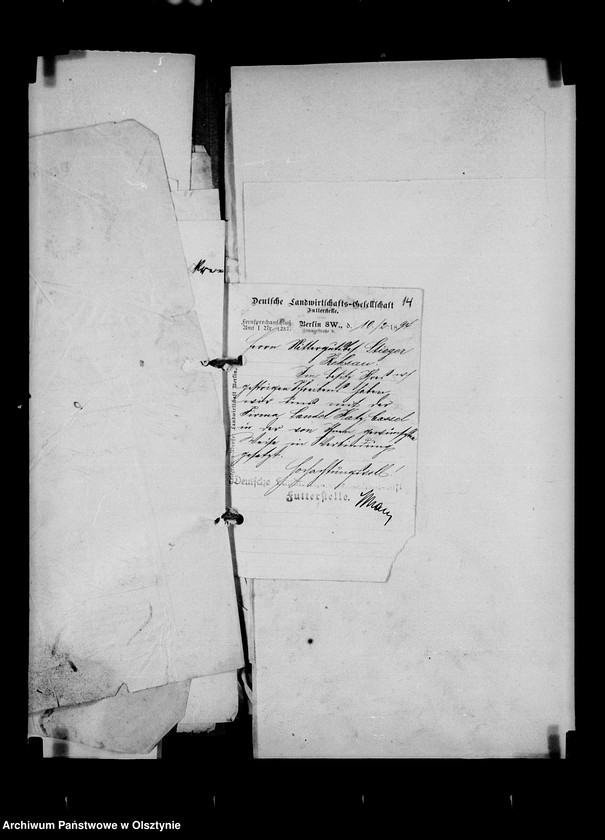 image.from.unit.number "/Korrespondenz der Deutschen Landwirtschafts Gesellschaft u. der Rechtsanwälte Steller, Axt u. Landsberger mit Dr. Stieger- Rehsau/"
