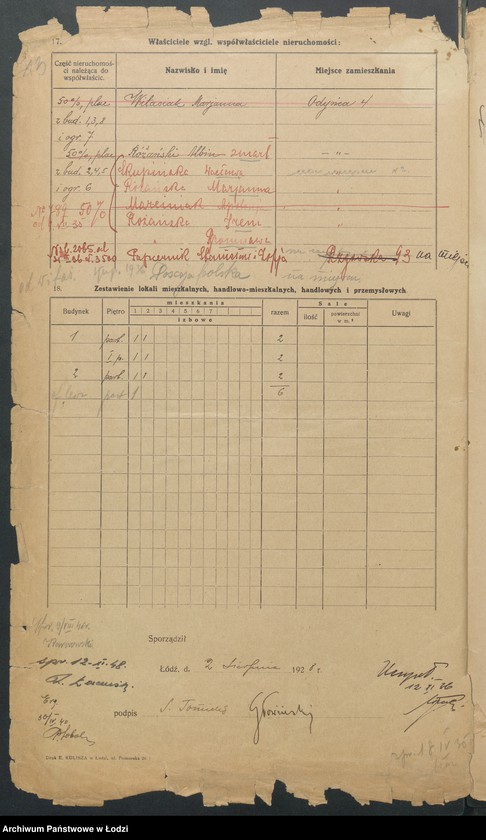 image.from.unit.number "Księga inwentarzowa nieruchomości m. Łodzi ul. Odyńca"