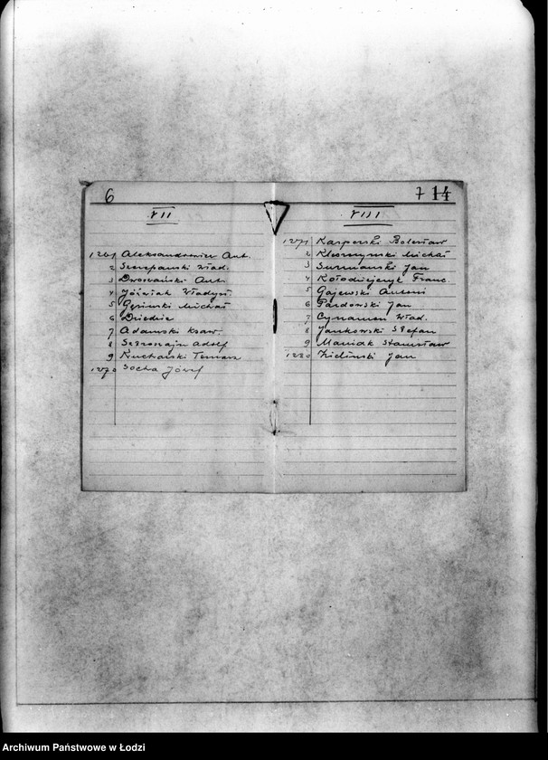 Obraz 7 z jednostki "[Lista członków rezerwy Milicji Obywatelskiej w Łodzi]"