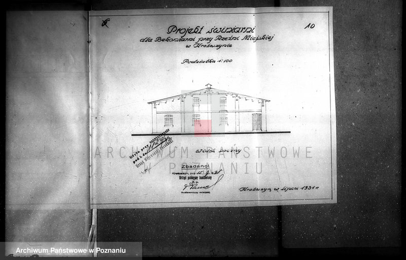 image.from.unit.number "Zatwierdzenie projektu zakładu przemysłowego /Rzeźni/ nr 460 własność Magistratu m. Krotoszyna"