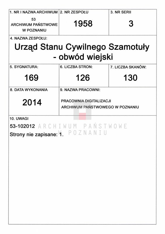 Obraz 1 z jednostki "Heiraths-Haupt-Register"