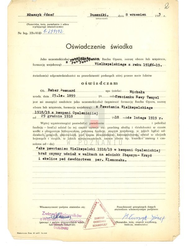 Obraz 16 z jednostki "Życiorysy powstańców wielkopolskich: B - tom lV /Bober Leonard - Bosiacki Franciszek/."