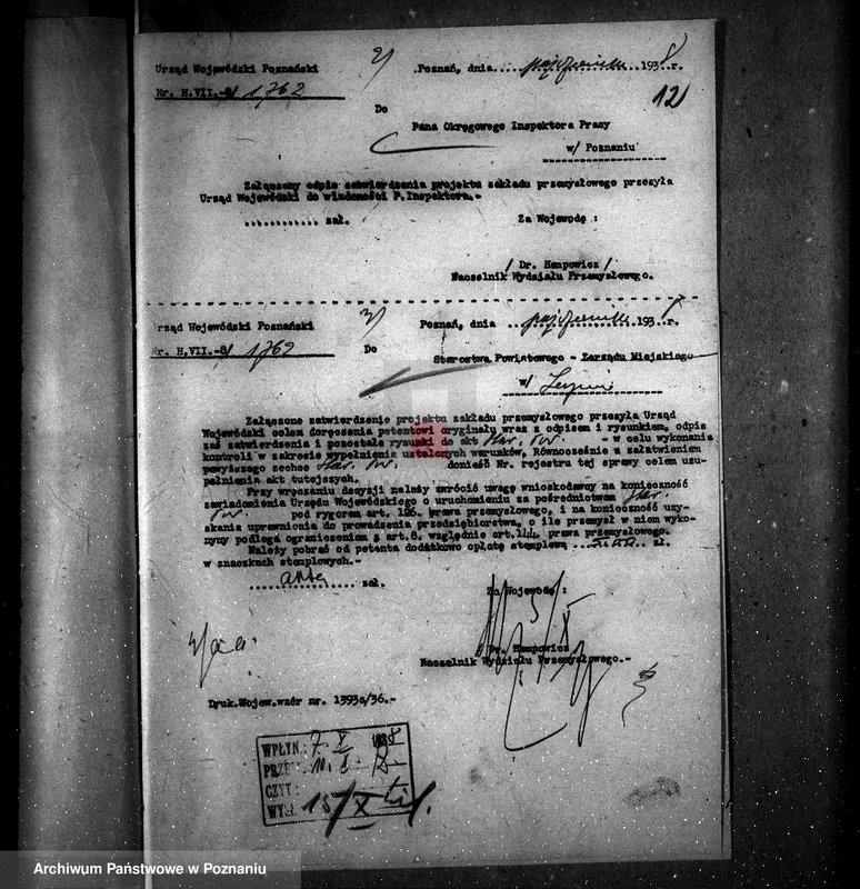 Obraz 16 z jednostki "Zatwierdzenie zakładu przemysłowego Firmy "Len" w Lesznie"