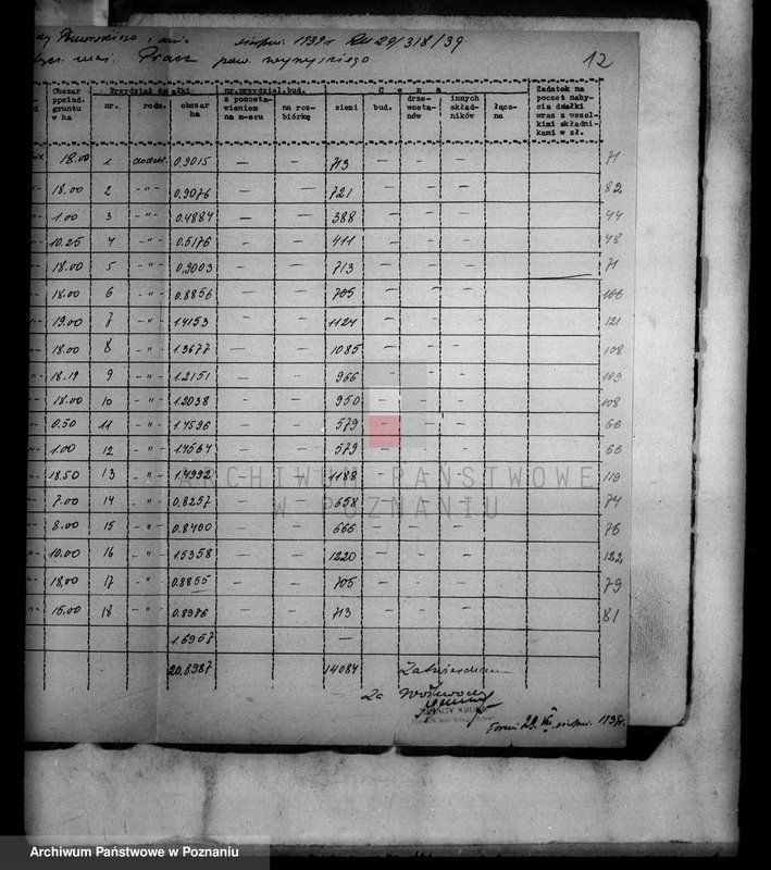 Obraz 16 z jednostki "Ostateczny rejestr pomiarowo-klasyfikacyjny majątku Pracz powiat wyrzyskiego"