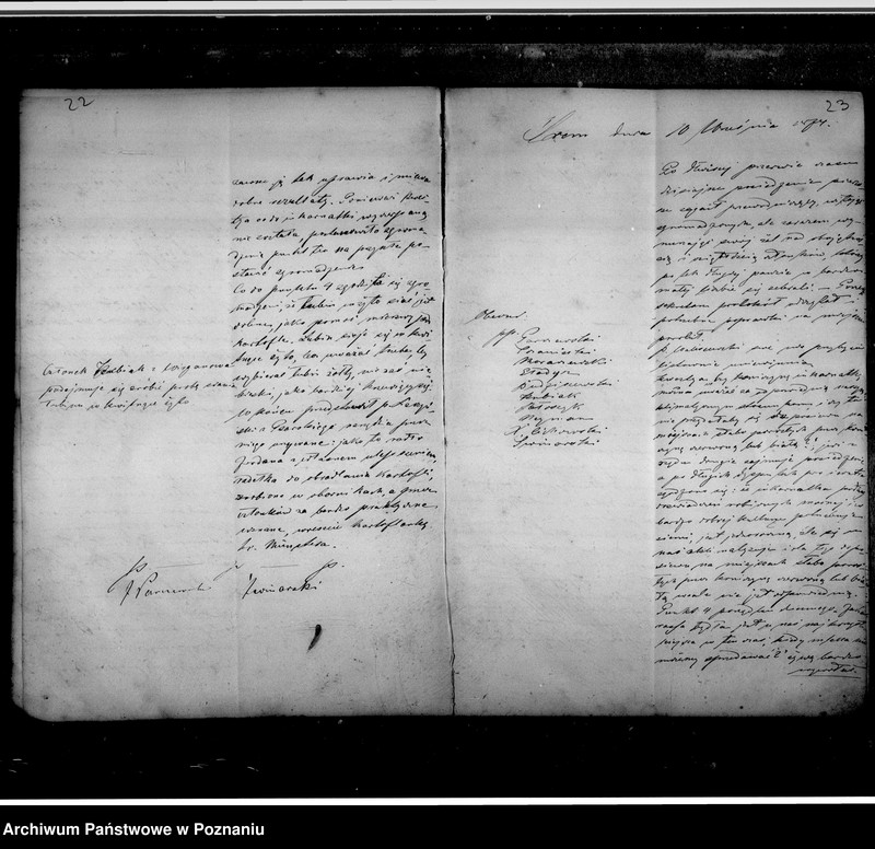 image.from.unit.number "Protokoły zebrań zarządu w Śremie. Luźne wycinki prasowe poświęcone osobie Konstantego Sczanieckiego- po jego śmierci- prezes Towarzystwa gostyńskiego."