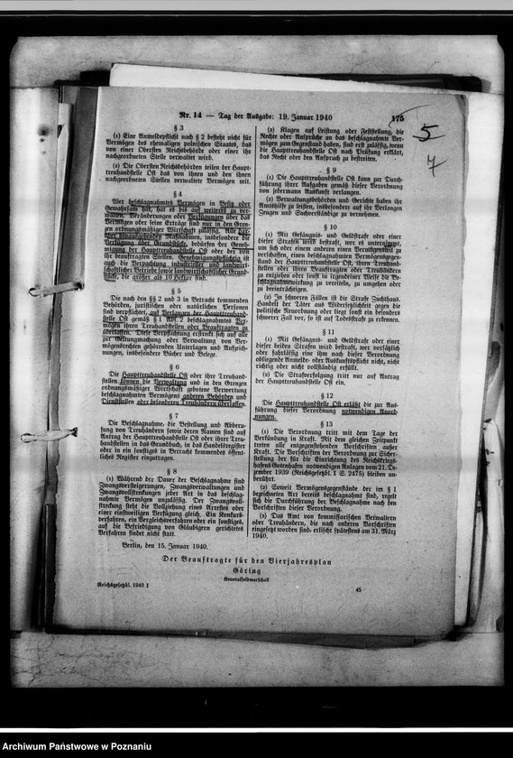 Obraz 11 z jednostki "Beschlagnahme und Einziehung reichsfeindlichen Vermögen."