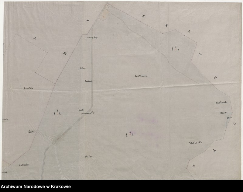 image.from.unit.number "Plan sytuacyjny według mapy katastralnej gminy Jadachy. Własność Z. hr. Tarnowskiego"