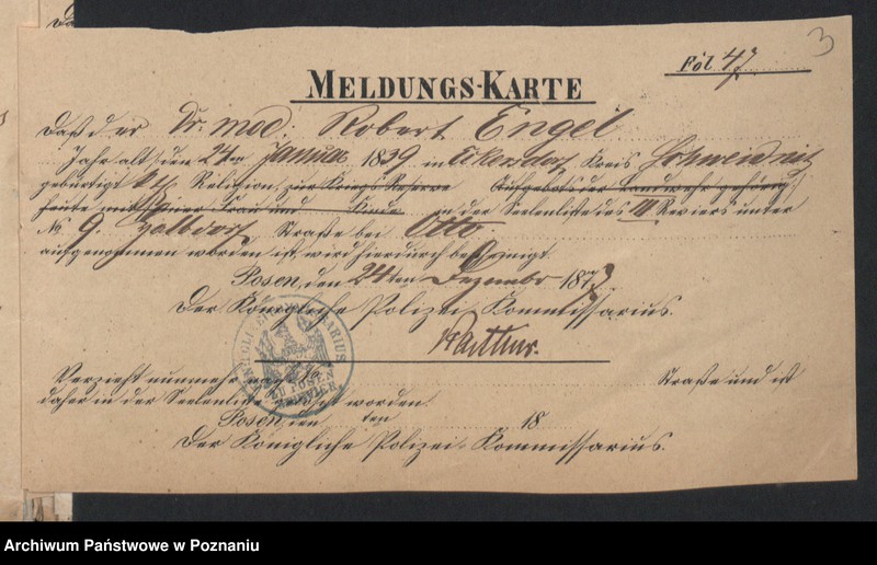 Obraz 5 z jednostki "Acta betreffend die Schrieftstücke nur §§ 28 bis 38,43,45 bis 50,55,65 und 66 der Reichsgesetz vom 6 Januar 1875 zum Heiraths -Register"
