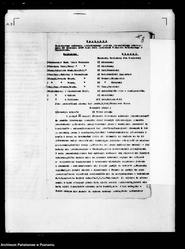 Obraz 12 z jednostki "Protokoły z zebrań periodycznych I instancji /kierowników władz i urzędów niezespolonych z terenu poszczególnych powiatów omawiające ogólną sytuację polityczną i społeczno-gospodarczą"