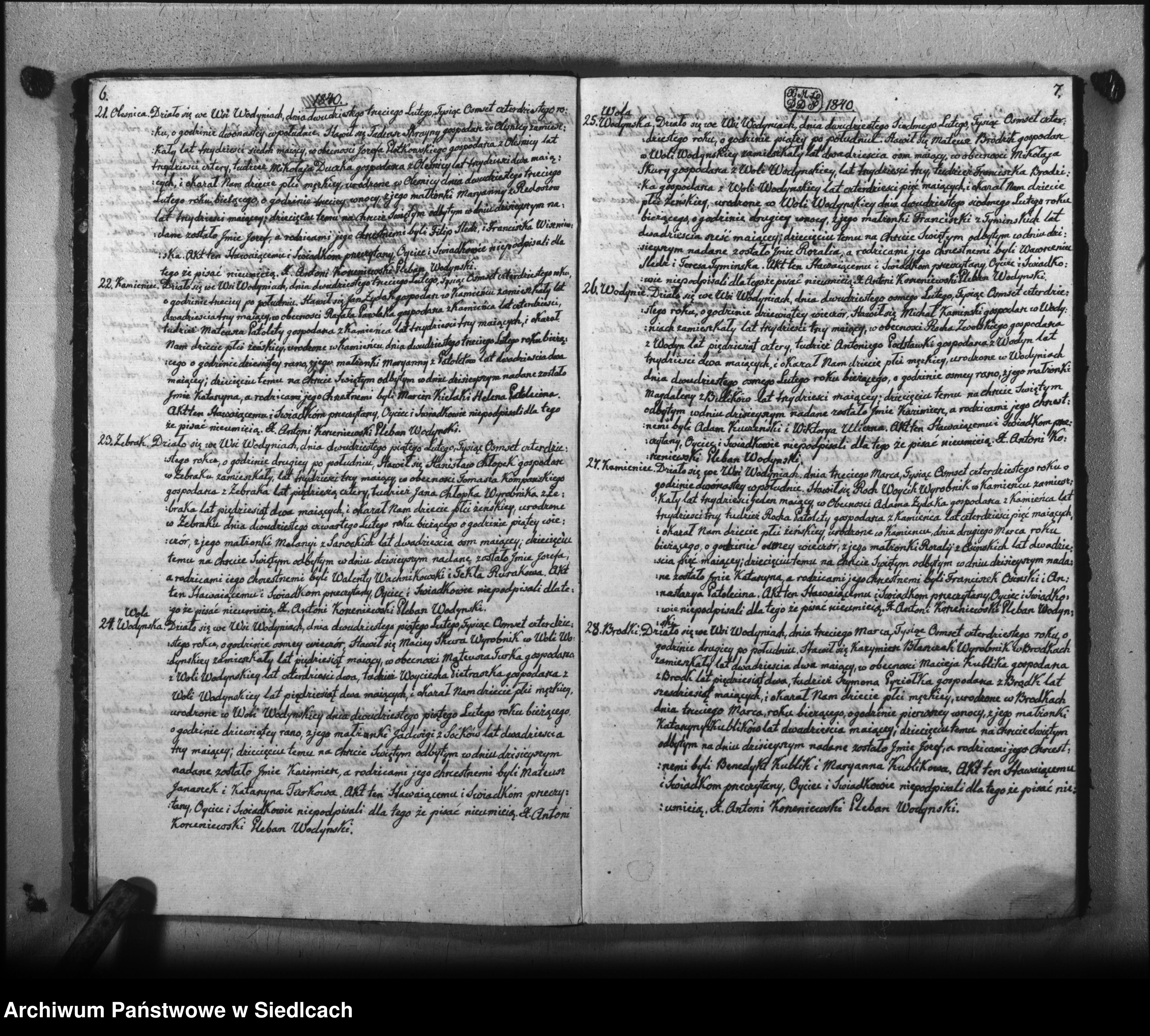 Skan z jednostki: Akta urodzin, małżeństw, zgonów