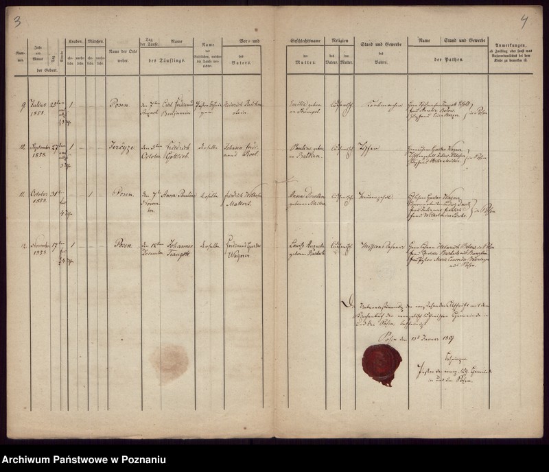 Obraz 4 z jednostki "Duplikat des Taufregisters"