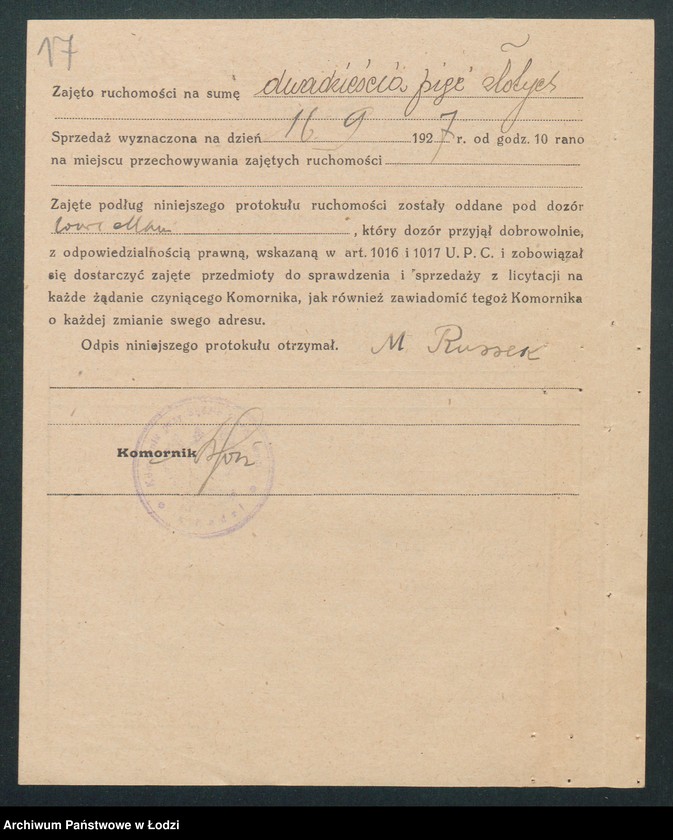 Obraz 19 z jednostki "Zakład Elektrotechniczny – J. Russak"