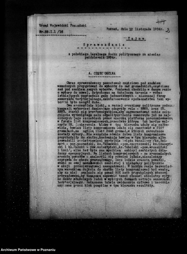 Obraz 7 z jednostki "Sprawozdania z polskiego legalnego ruchu politycznego za miesiące październik-grudzień 1934 r."