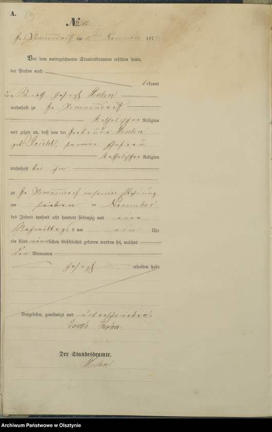 image.from.unit.number "Haupt-Geburts-Register Nr 1 - 30"