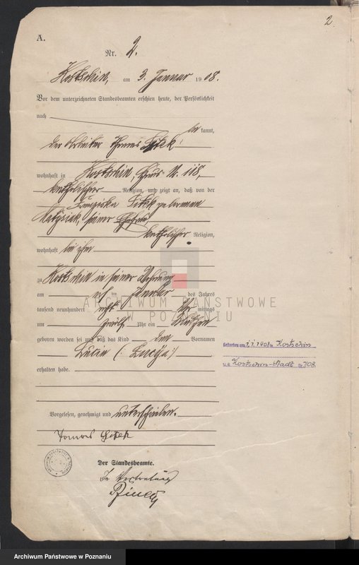 Obraz 5 z jednostki "Geburts-Haupt-Register"