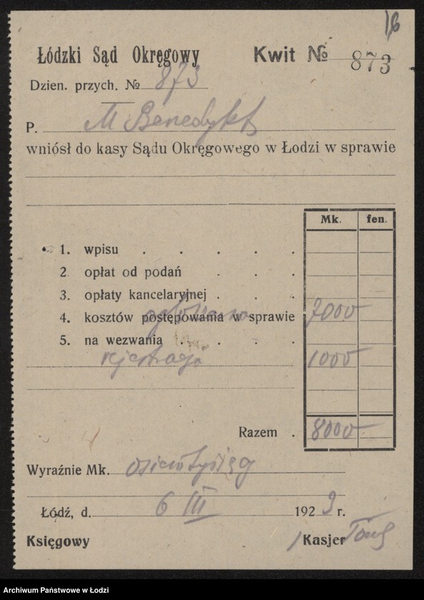 Obraz 18 z jednostki "Moszek Mordka Benedykt- sprzedaż odpadków"