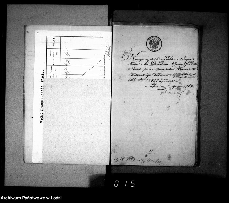 Obraz 13 z jednostki "Akta w przedmiocie świadectw przesiedleń"