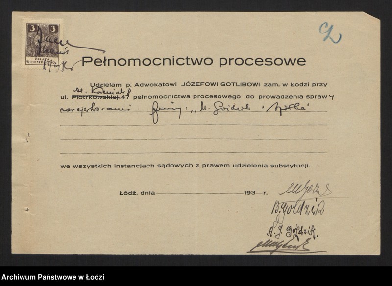 Obraz 4 z jednostki "Mojżesz Goździk, Beniamin Goździk, Abram Jakub Goździk, Mendel Wolf Cytner- sprzedaż manufaktury"