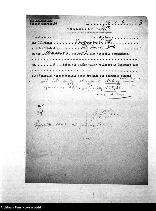 Obraz 6 z jednostki "[Protokoły kontroli przeprowadzonych w masarni nr 306]"