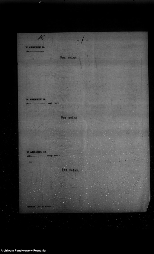 Obraz 19 z jednostki "Kwestionariusz Gazowni Miejskiej w Pobiedziskach powiat poznański"
