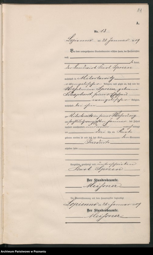 Obraz 17 z jednostki "Geburts-Nebenregister"